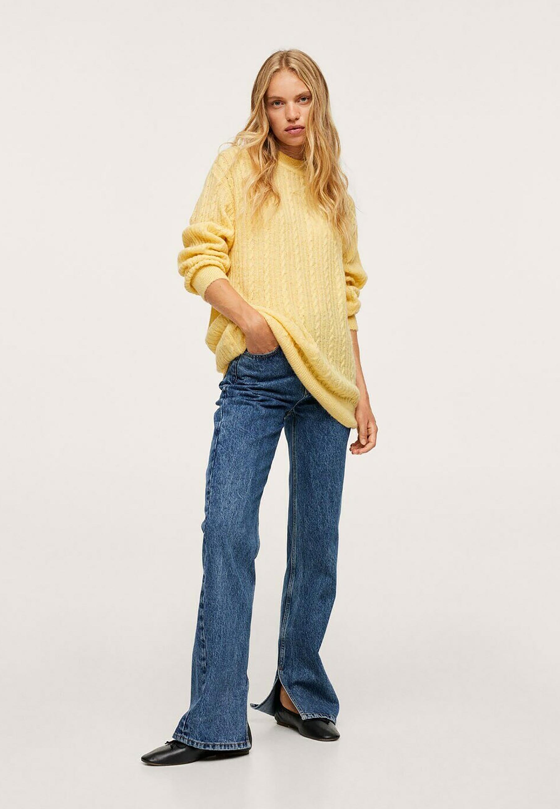 mango maglione giallo