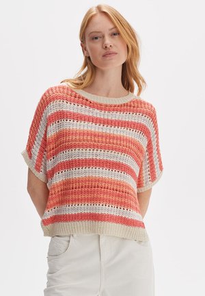Nümph T-shirt - NuBelisa Boxy T-shirt i Mangano Calcite Beige