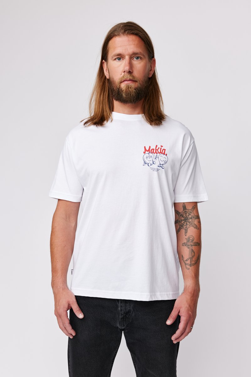 Makia BROKENHEARTED - T-Shirt print - white