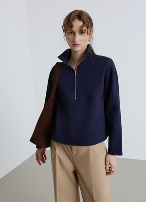 Calliope, FELPA TINTA UNITA - Sweatshirt - blu scuro