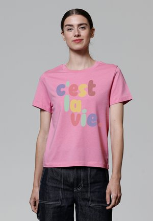 C EST LA VIE - T-shirt imprimé - bubble pink