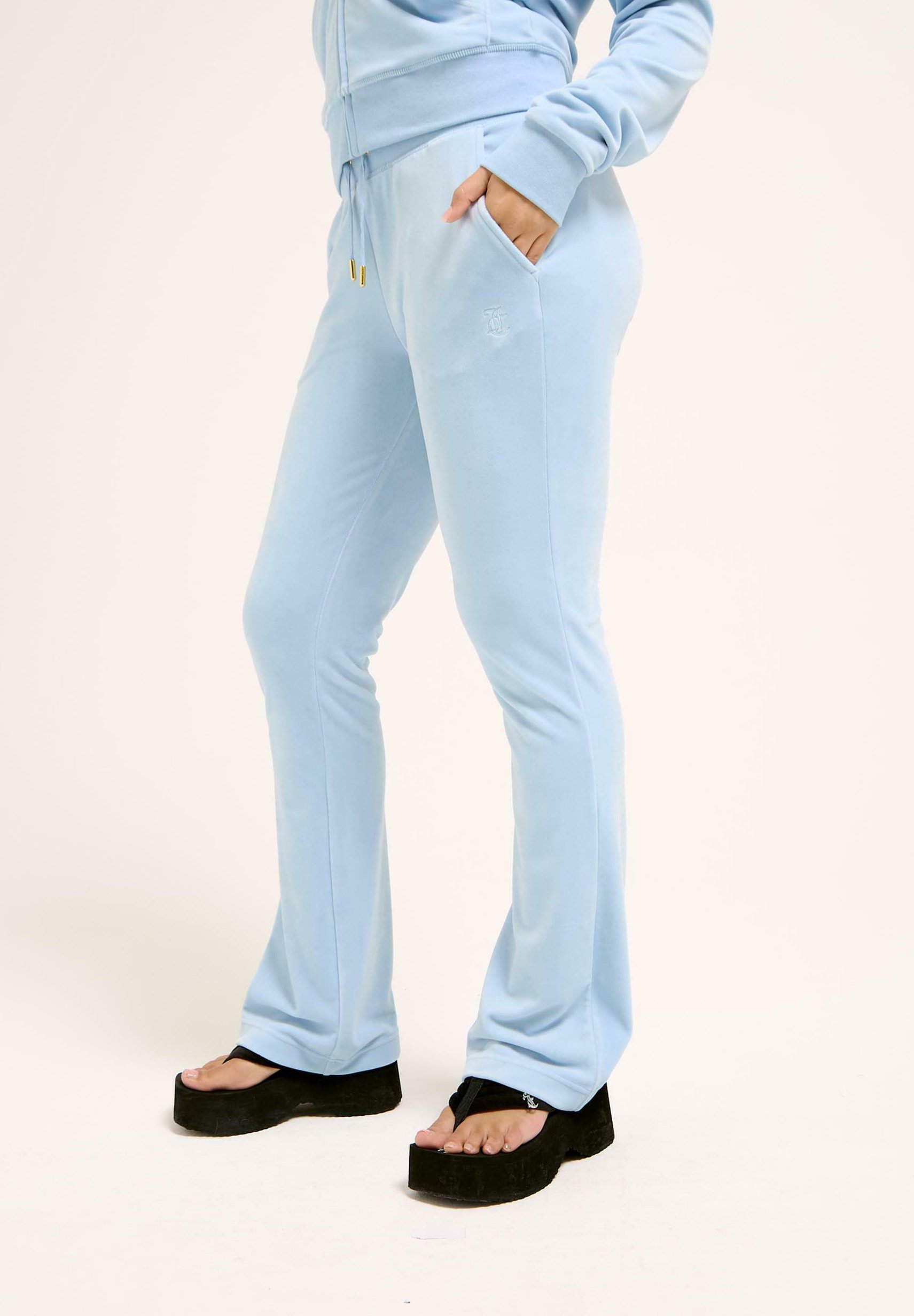 ☆Juicy By Juicy Couture ベロアセット(Powder Blue) Juicy Couture DACH LOW RISE CLEO - Tracksuit bottoms