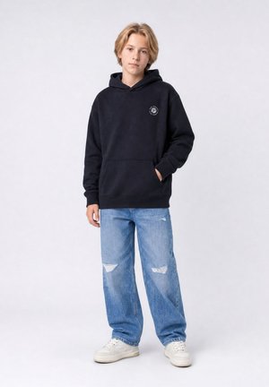 Petrol Industries, PRINTED HOODED SWEATER MILLLAND - Hoodie - deep black