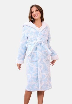 REGULAR FIT - SOFT TOUCH BORG BOW HOODED - Župan - blue