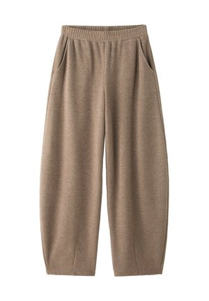 Stradivarius, SOFT-TOUCH BARREL JOGGER TROUSERS - Pantalon de survêtement - light brown