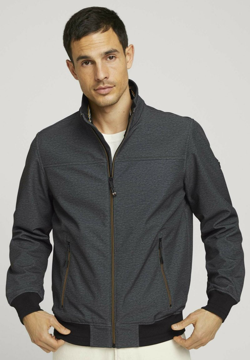 TOM TAILOR Bomber Jacket grey printed melange/grey Zalando.de
