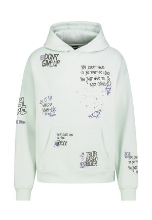 MIT ALLOVERPRINT - Hoodie - light-green
