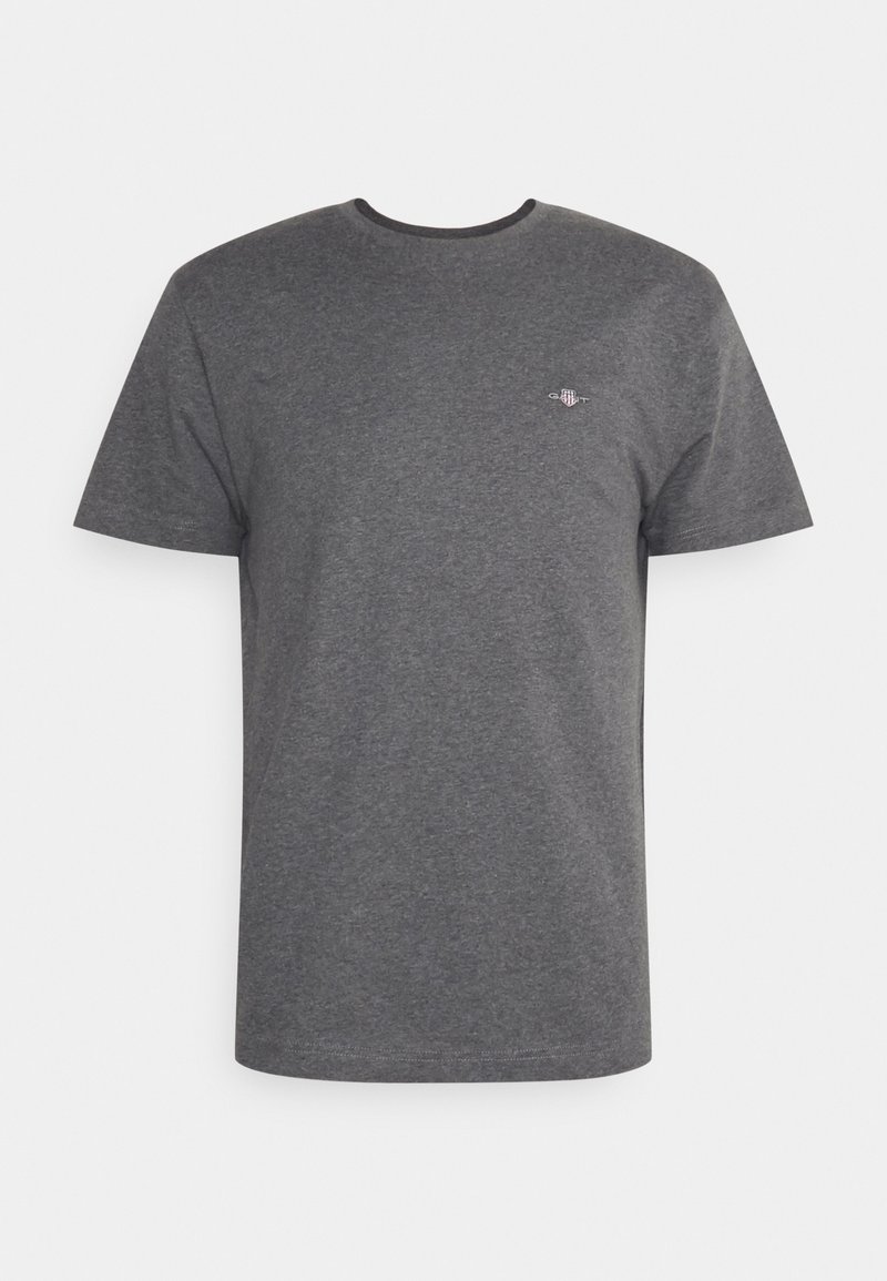 Gant T-shirt basic grijs gemêleerd