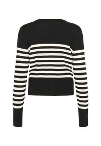 Kaffe Neuletakki - black turtledove half stripe