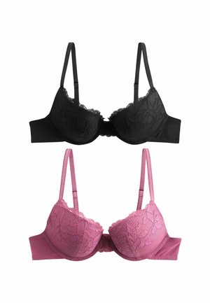 2 PACK - Push up -rintaliivit - rose pink black