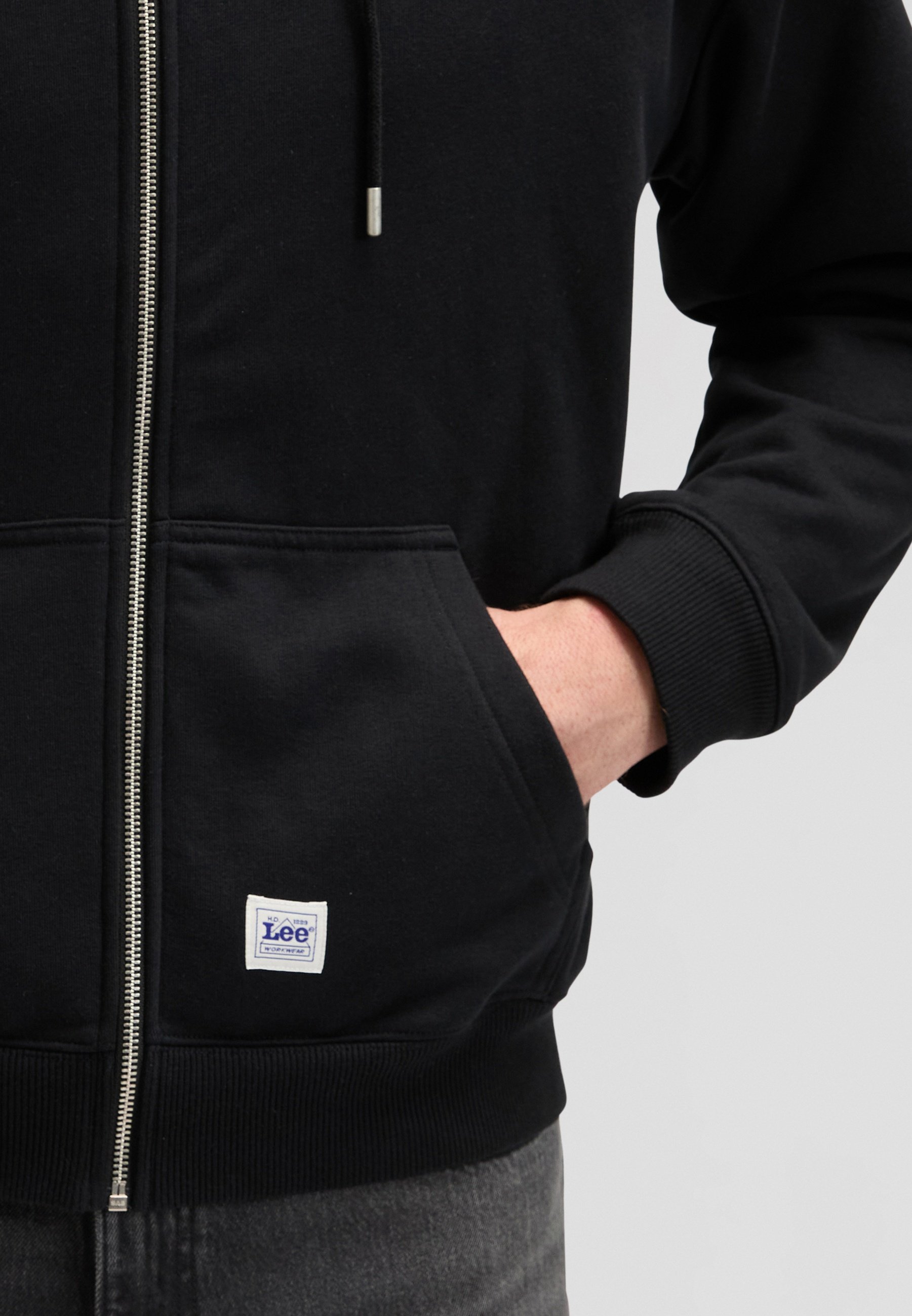 Lee WORKWEAR FULL ZIP - Zip-up sweatshirt - black - Zalando.ie