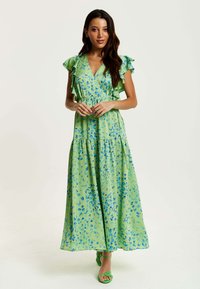 Liquorish ANIMAL PRINT WRAP - Maxi dress - green