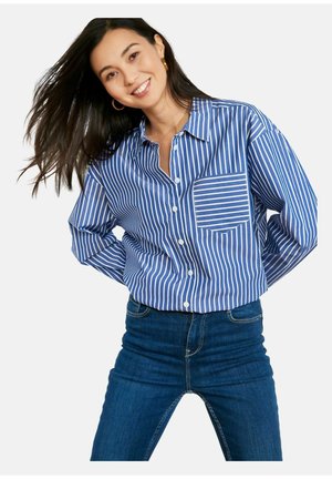 STRIPED - Užsagstoma palaidinė - navy basic