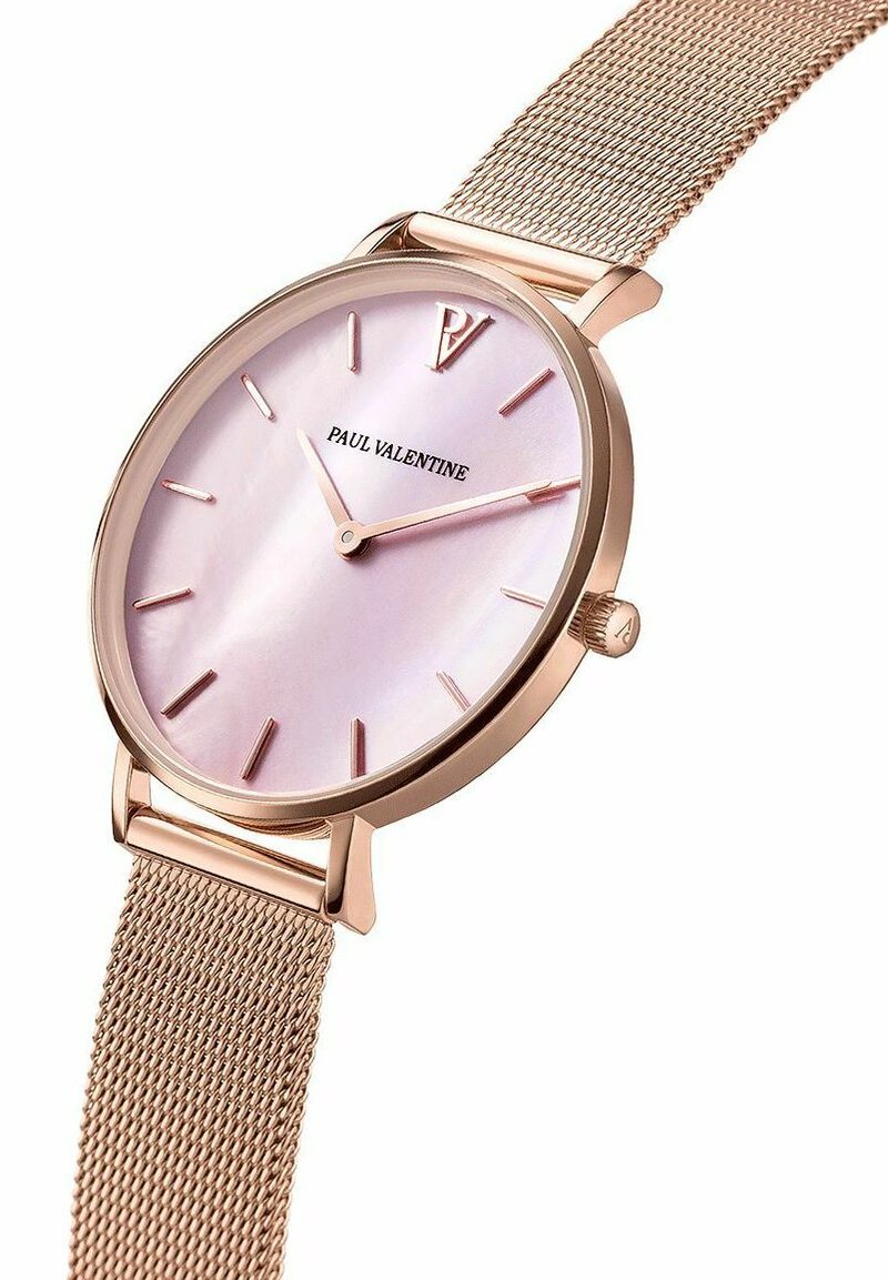 Armbanduhr Paul Valentine Pearl Gold Mesh Retrospecta Uhr Gold