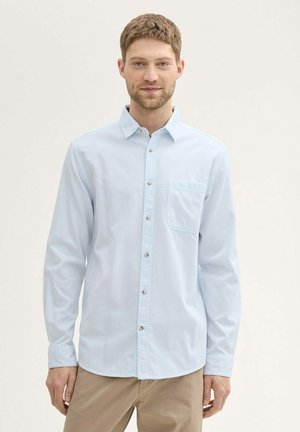 STRUKTURIERTES MIT BRUSTTASCHE - Camisa - blue small structure