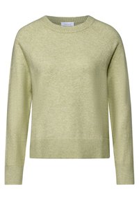 MIT RUNDHALS - Strickpullover - grün