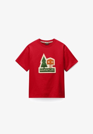 Napapijri, S-TRAHUS SS. - T-shirt imprimé - haute red rf