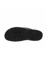 Suola di scarpa in gomma nera con un motivo a onda e scanalature contornate per una migliore aderenza. Design leggero, adatto per il comfort e l'uso quotidiano.