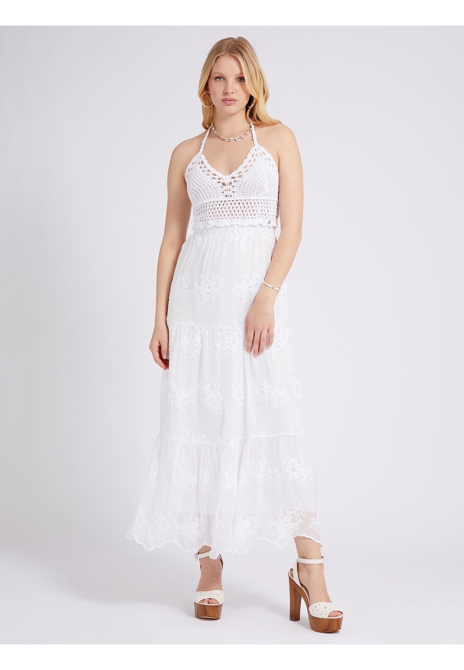 Guess Vestito lungo - weiß/bianco - Zalando.it