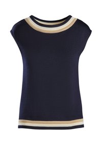 T-shirt con stampa - blu panna sabbia