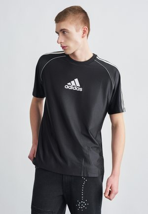 BOS TEE - T-shirt imprimé - black/white