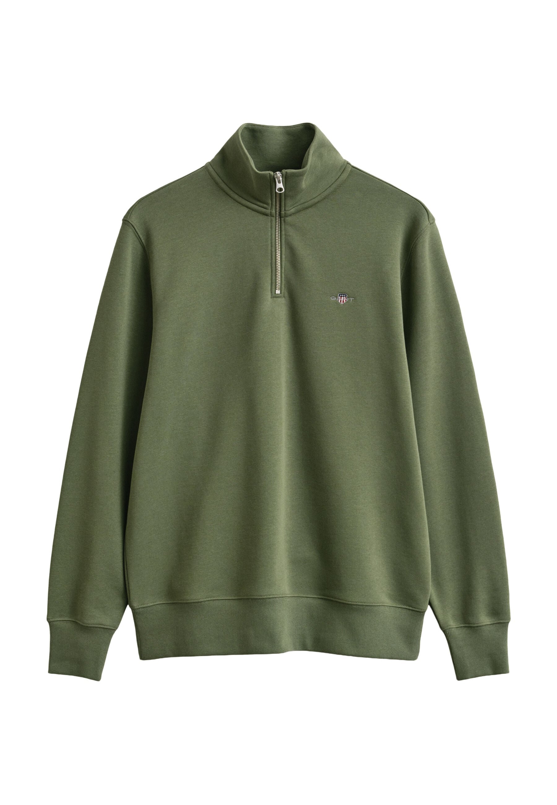 GANT REG SHIELD HALF ZIP - Mikina - dry herb green