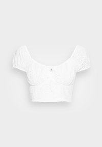 Hollister Co. RUCHED BUST - T-shirt estampada - white eyelet