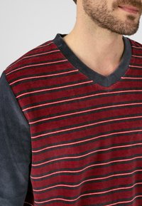 Damart COL V RAYÉ SET - Pigiama - gris