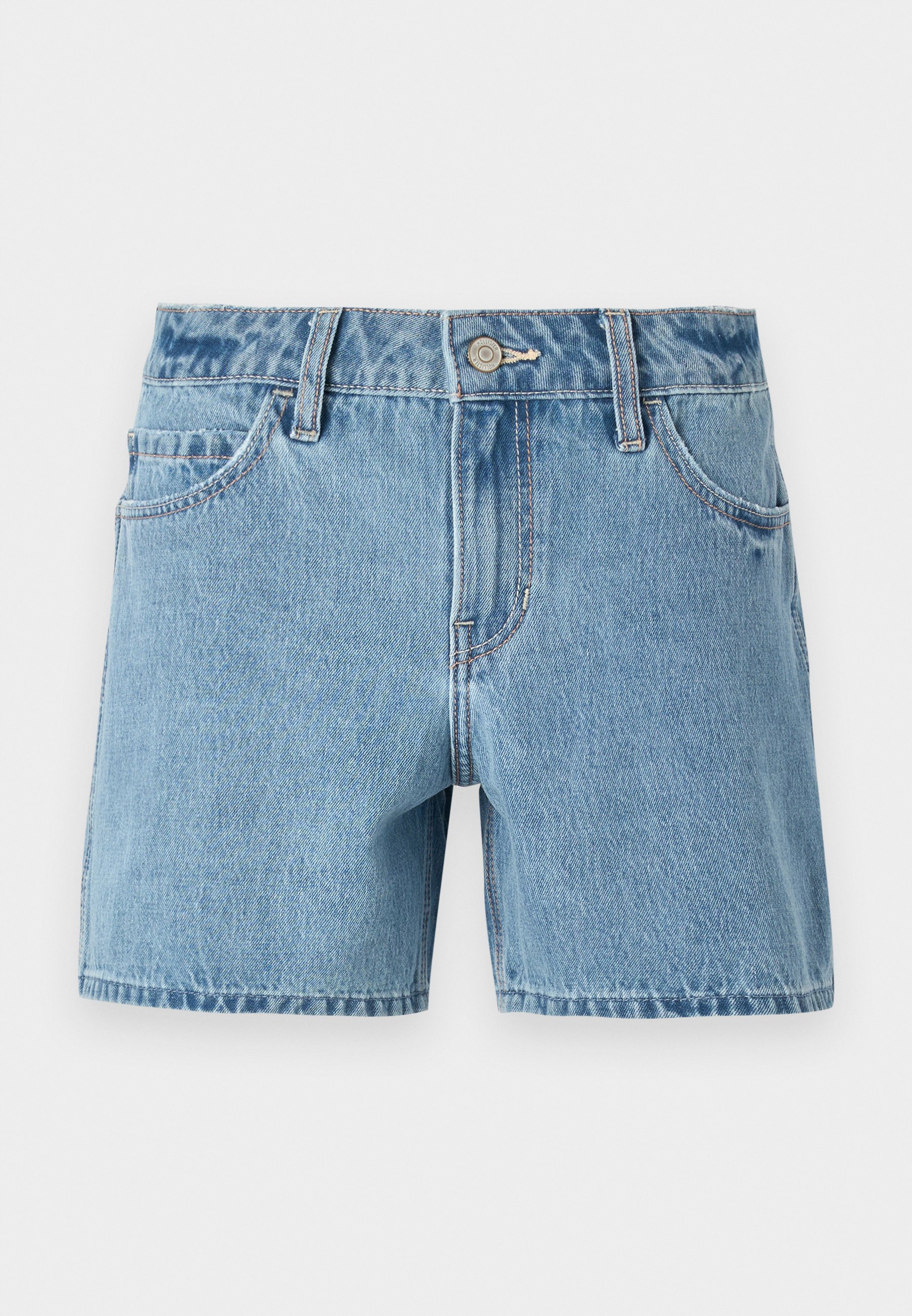 Hollister Co. Low-Rise Medium Wash Baggy Denim Shorts 5