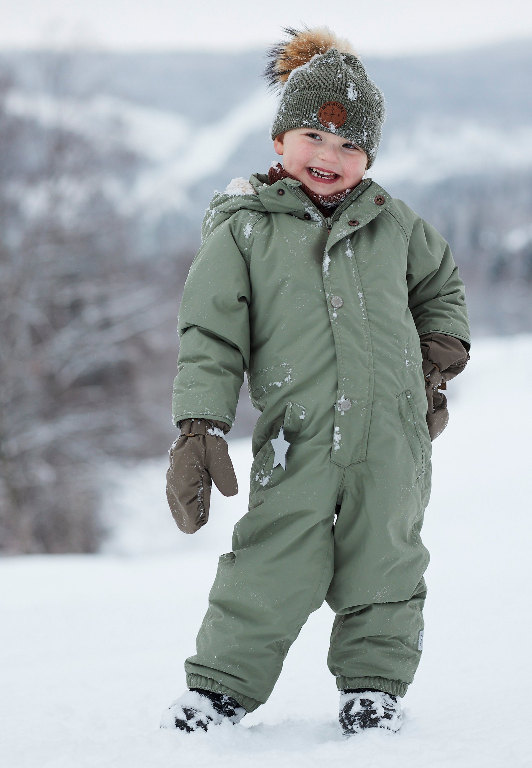 MINI A TURE WISTI SNOWSUIT 古き スチールグレー