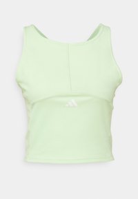 TECHFIT PRINTED CROP TANK - Top - semi green spark