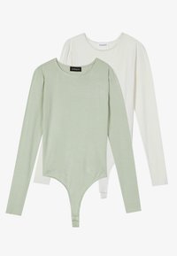 2 PACK - Långärmad tröja - beige/khaki