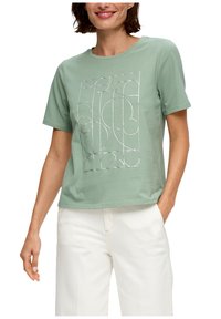 s.Oliver BLACK LABEL T-shirt print - salbeigrün