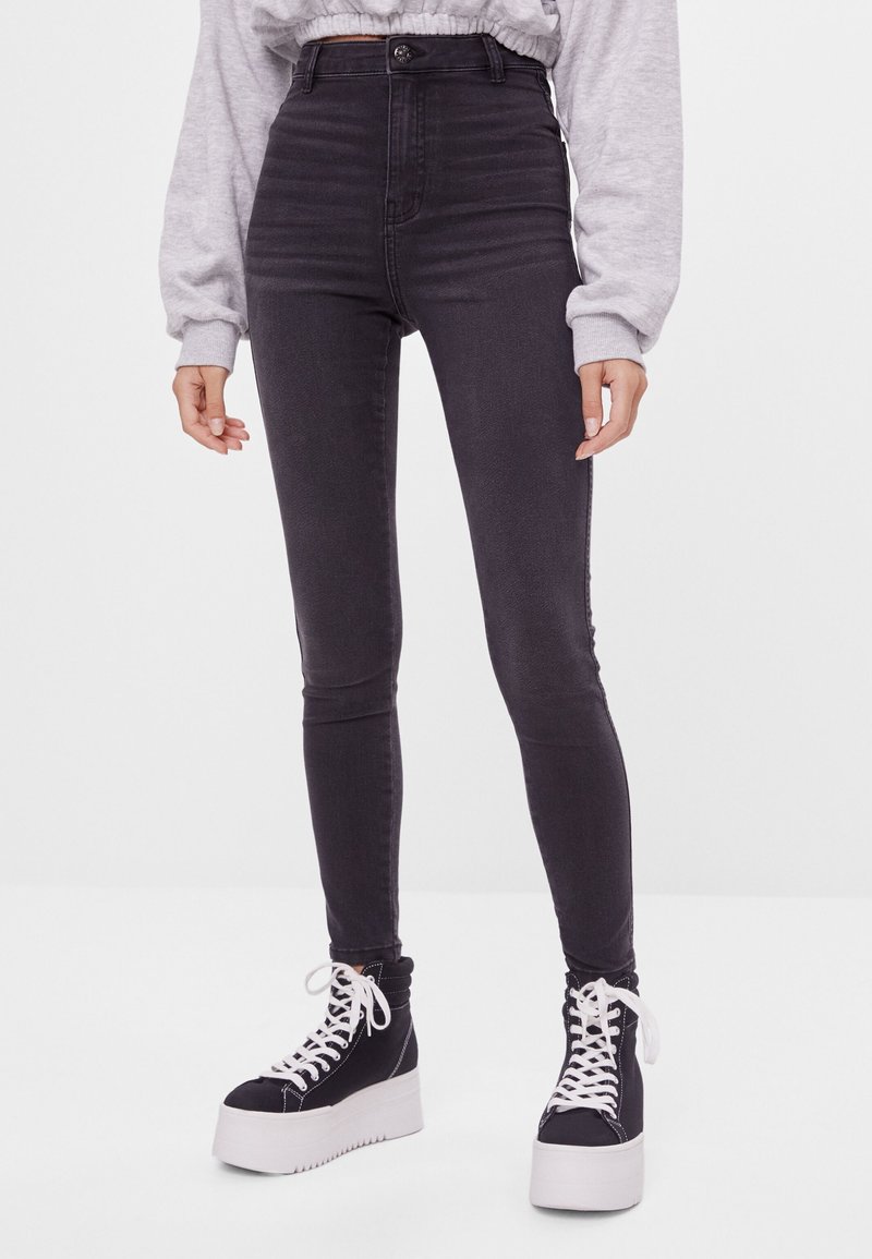 Bershka Jeggings - dark grey