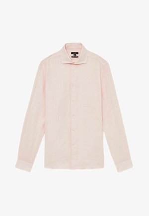 Hele roosa pikkade varrukatega särk, mis on valmistatud linast. Omab klassikalist kraed ja nööpide rida viie nööpiga. Mansetid on samuti nööpide külge kinnitatud.