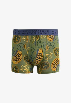 Next, REGULAR FIT - YELLOW STONE LICENSE BOXERS - Trunks - brown green