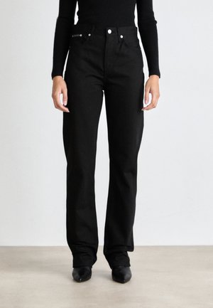 Calvin Klein Jeans HIGH RISE STRAIGHT - Jeans Straight Leg - denim black