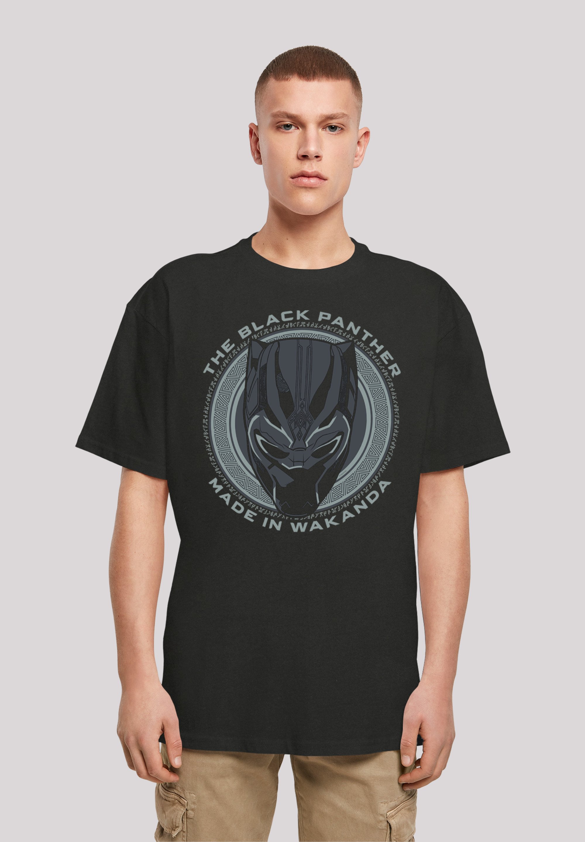 F4NT4STIC MARVEL BLACK PANTHER MADE IN WAKANDA - T-Shirt print - black/schwarz  - Zalando, image size:2000x2880