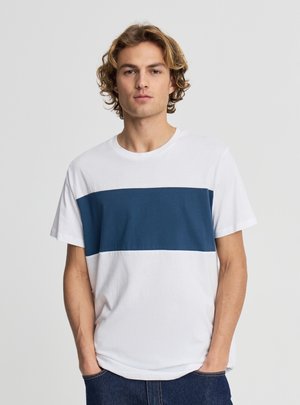 Terranova, CON BANDA A CONTRASTO - T-shirt con stampa - var blu denim scuro