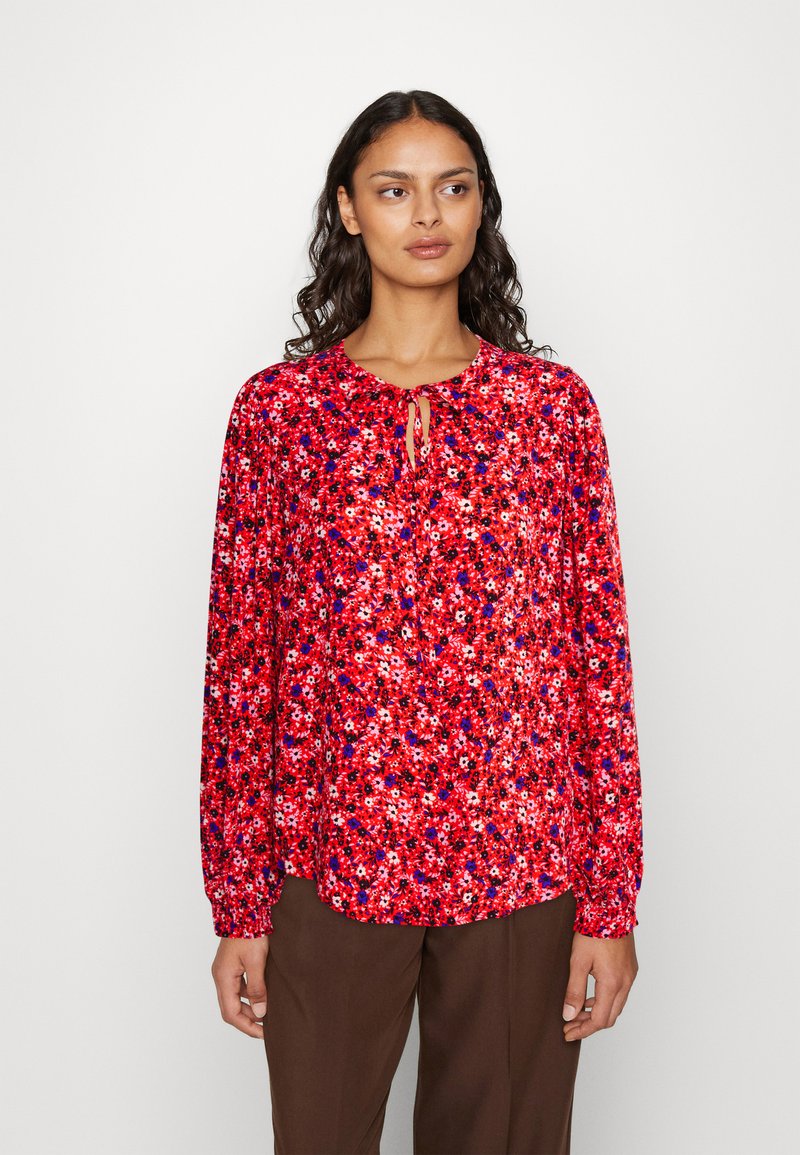 Marks & Spencer TIE NECK BLOUSE - Blouse - red mix