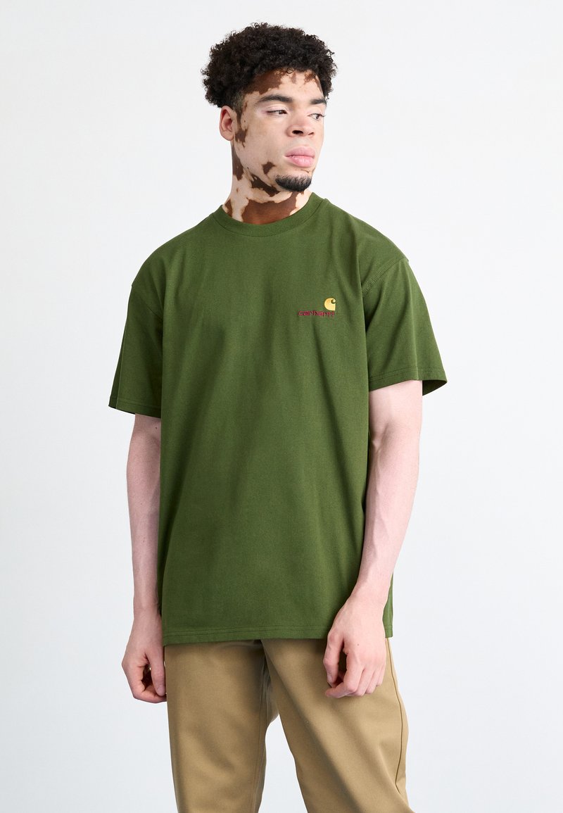 Carhartt WIP AMERICAN SCRIPT - T-Shirt basic - tarragon