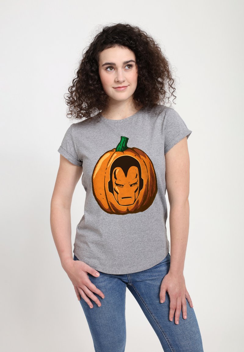 Henry Tiger AVENGERS CLASSIC IRON PUMPKIN - T-shirt z nadrukiem