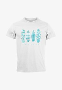 Ausgewählt, weiss/türkis