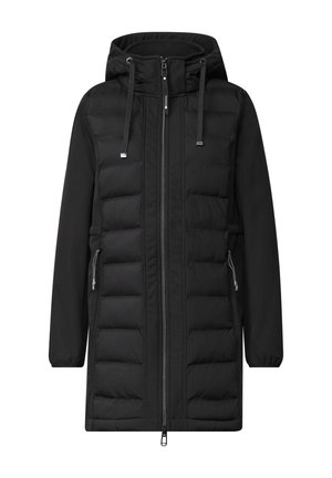 Street One, SOFTSHELMANTEL MIT KAPUZE UND STEPPDETAILS - Manteau court - black