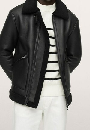 Chaqueta de cuero sintético - black