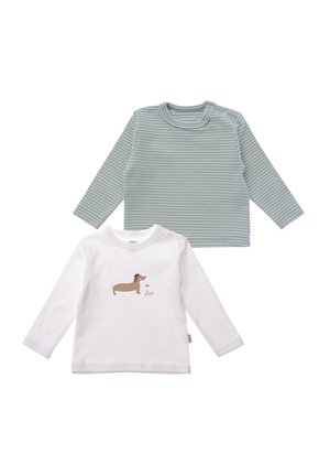 Long sleeved top - grün weiss