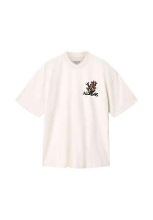 AllSaints, CACTI SHORT SLEEVE CREW - T-shirt con stampa - dusk white