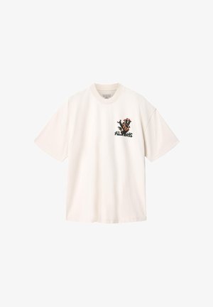 AllSaints, CACTI SHORT SLEEVE CREW - T-shirt con stampa - dusk white