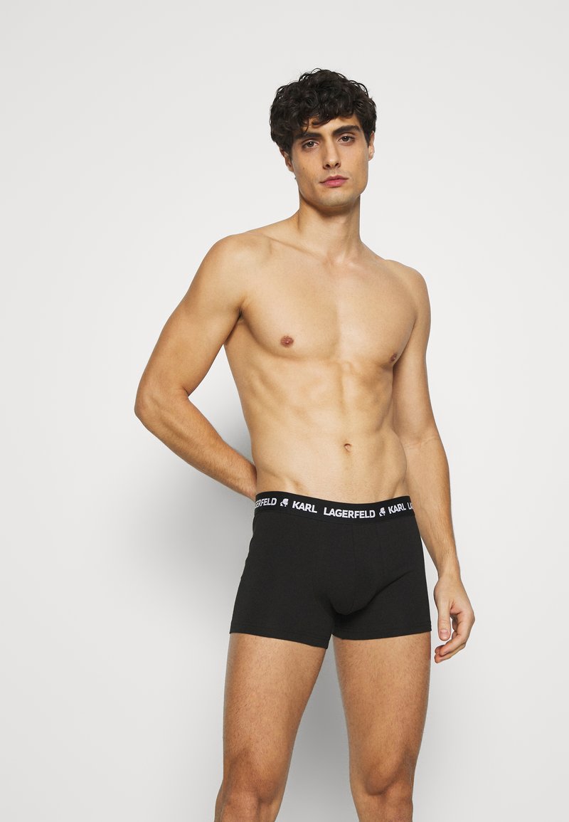 KARL LAGERFELD Bold Karl Logo Trunks – 3 Pack in Black/White | endource