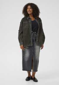 Kaffe Curve JAIDA  - Denim jacket - dark grey washed denim